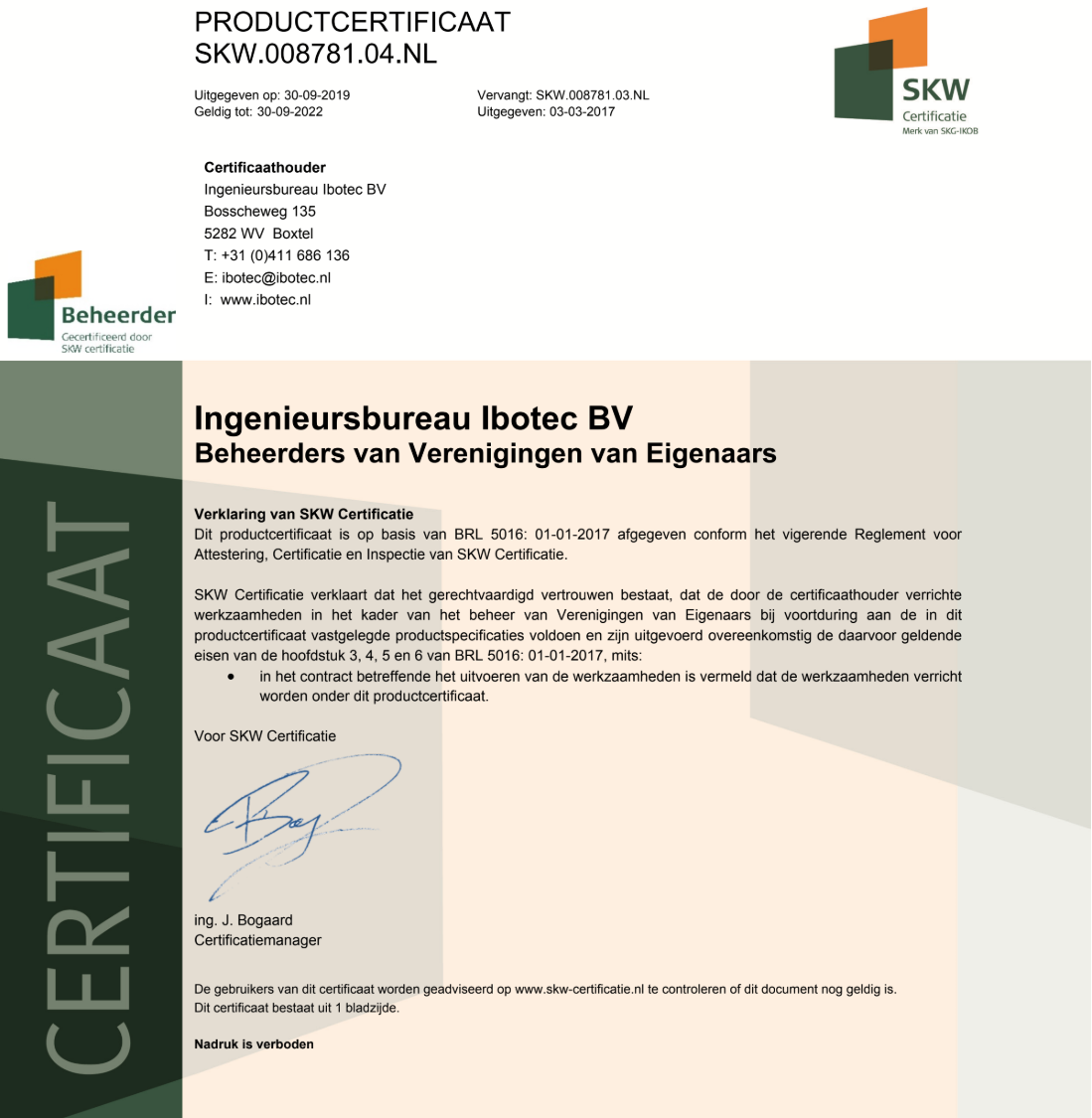 Ibotec B.V. - Gecertificeerd VvE Beheerder